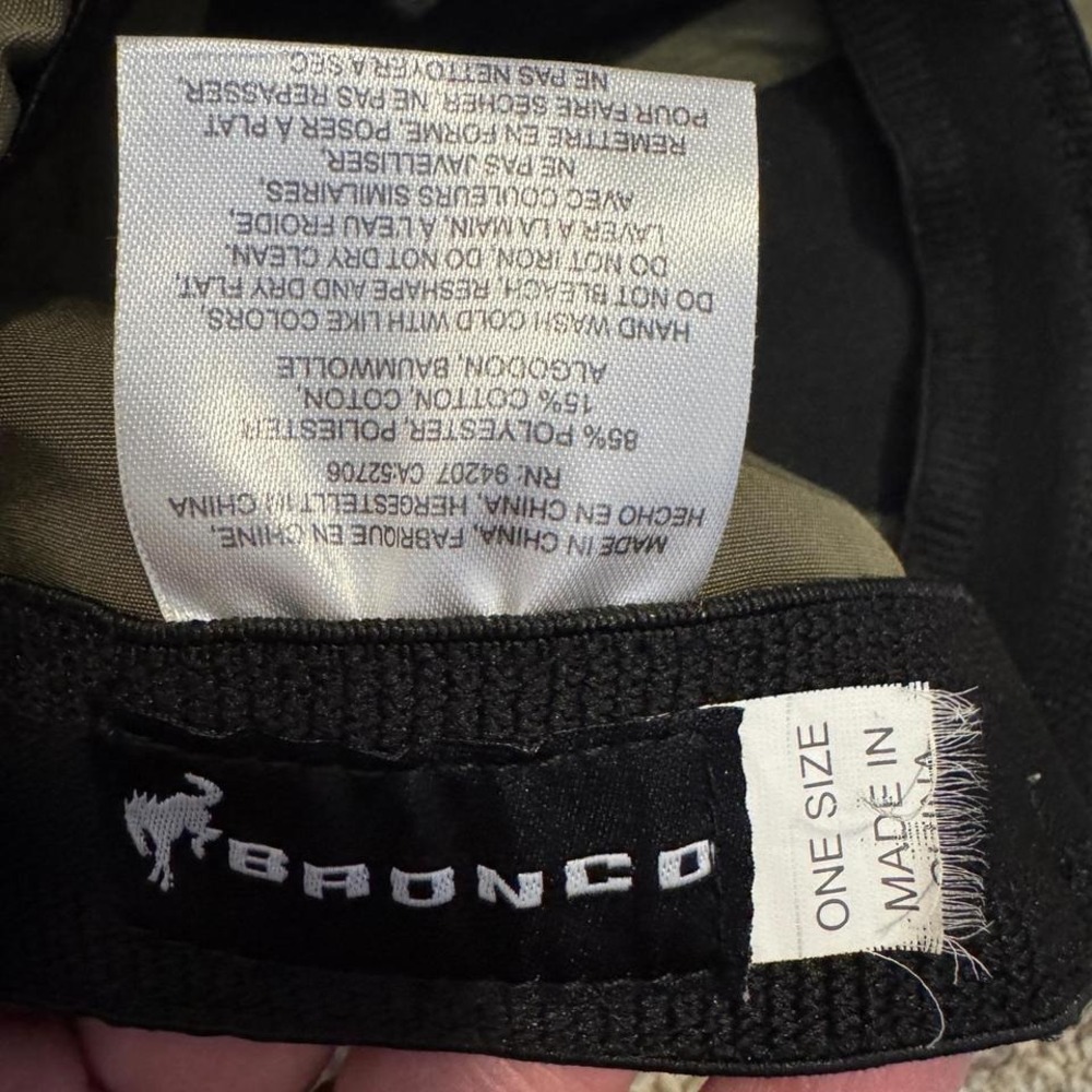 Ford Bronco Olive Green Performance Baseball Cap Hat One Size Embroidered Logo - Picture 3 of 4